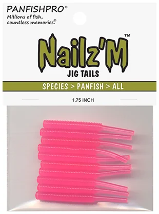 Cubby Fishing Tackle Cubby 1109 Nail Tail Jig Tail, 1 3/4, Pink